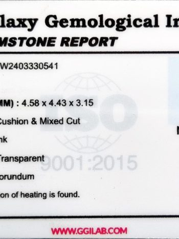 0.65 ct Natural Reddish Pink Sapphire - Cushion & Mixed Cut Gemstone